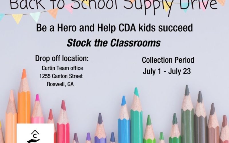 Curtin Team Cares Back to School Supply Drive