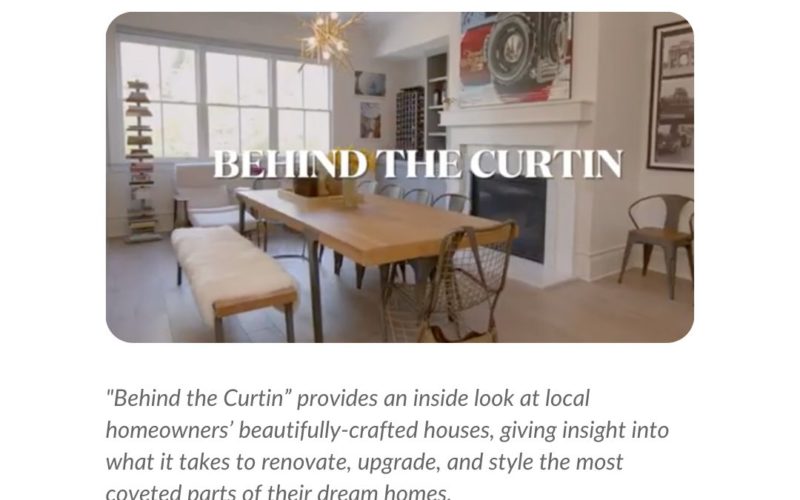 “Behind the Curtin”  Presents a Wine Room and Kitchen in Milton Episode 1